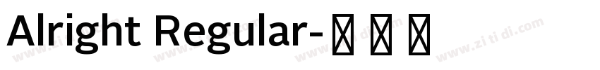 Alright Regular字体转换
